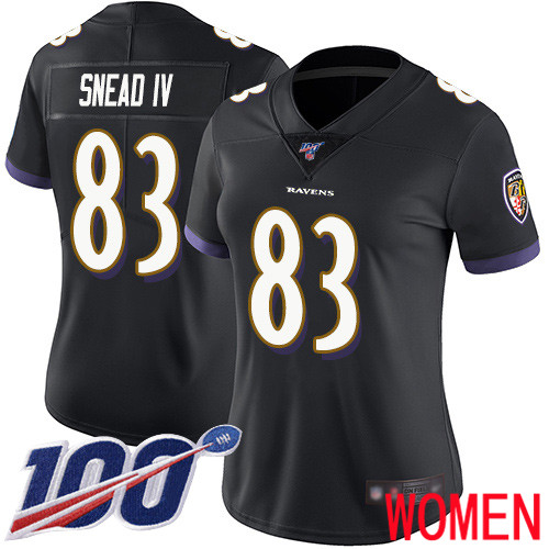 Baltimore Ravens Limited Black Women Willie Snead IV Alternate Jersey NFL Football 83 100th Season Vapor Untouchable